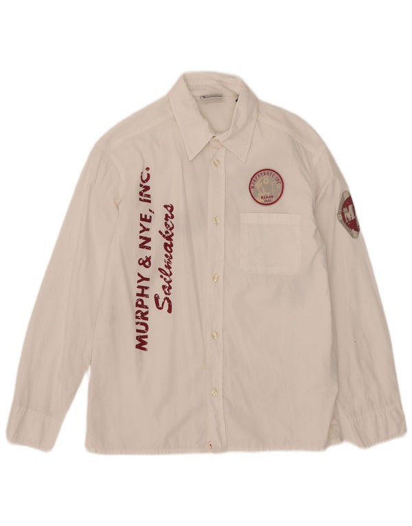 Murphy & Nye Sailmakers Graphic Shirt für Jungen, 11–12 Jahre, XL, weiße Baumwolle