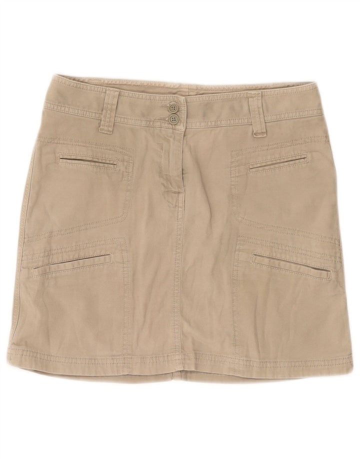 Benetton Damen Cargorock IT 42 Medium W30 Beige Baumwolle