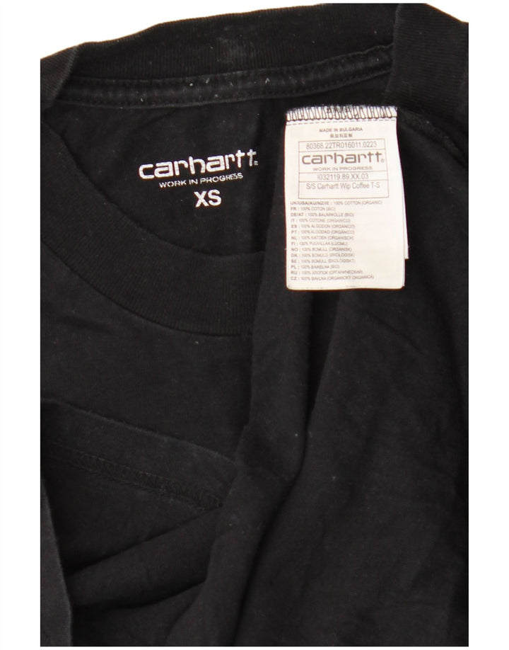 Carhartt Herren Grafik T-Shirt Top XS Schwarz Baumwolle
