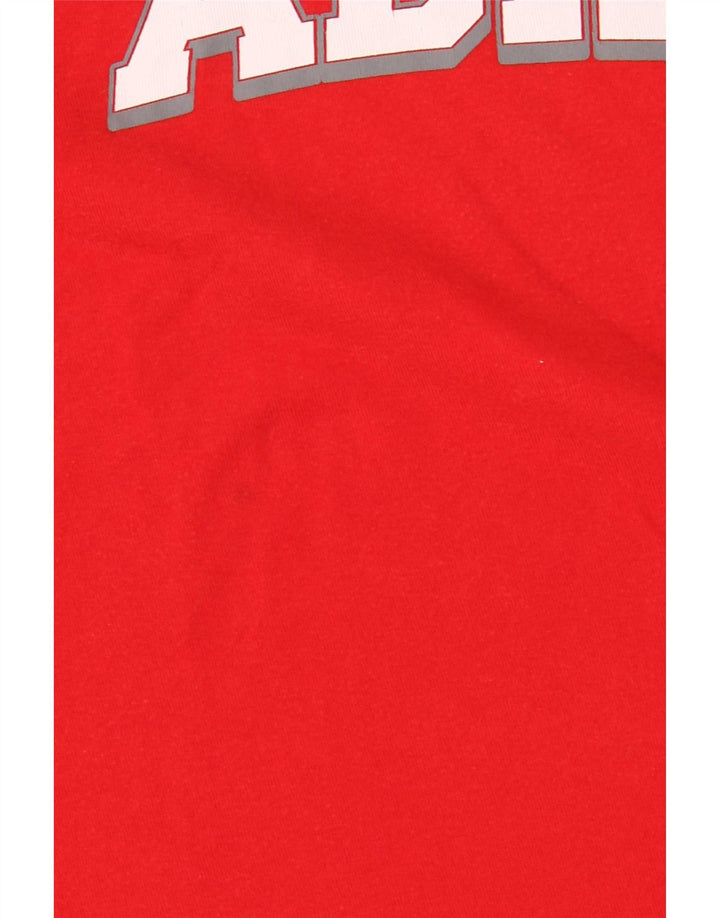 Adidas Herren Grafik-T-Shirt aus mittelroter Baumwolle