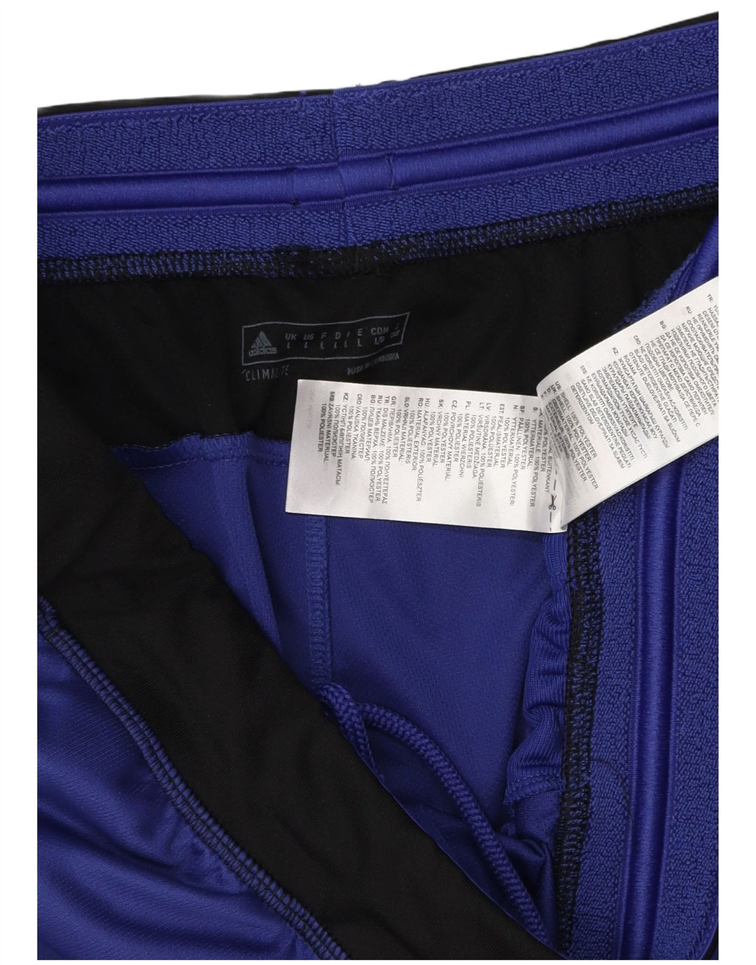 ADIDAS Herren Climalite Sportshorts, großes blaues Farbblock-Polyester