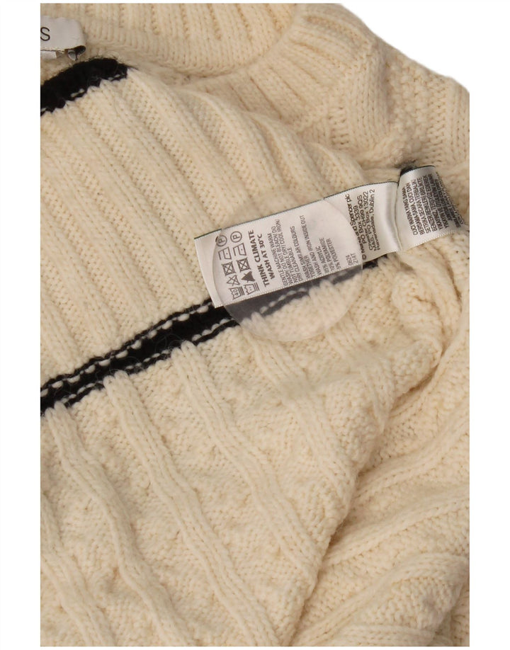 Marks & Spencer Damen-Pullover, übergroß, Rundhalsausschnitt, Gr. 18, XL, Weiß