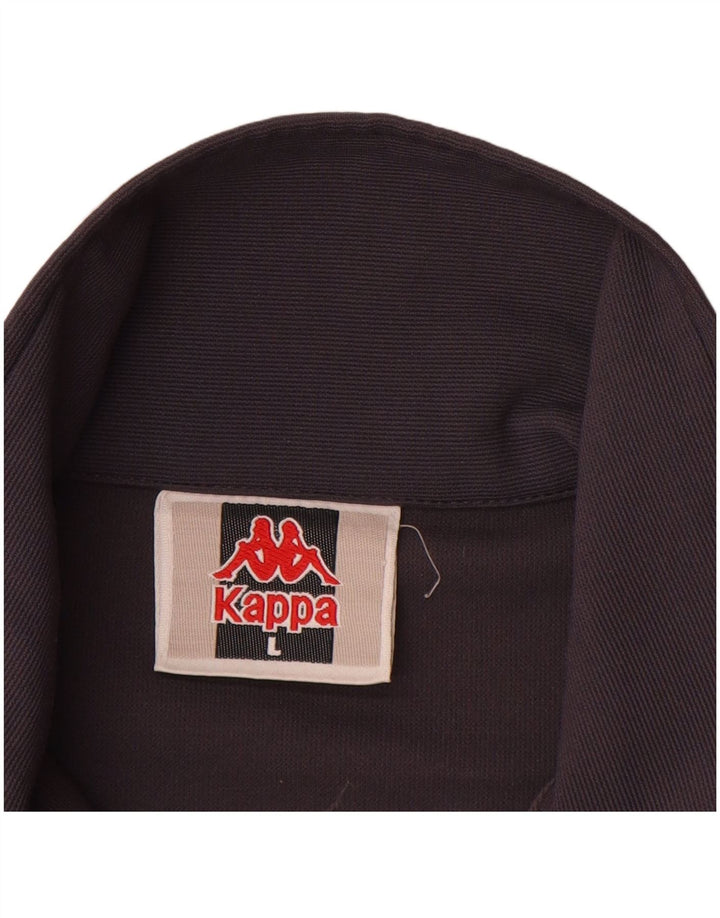 KAPPA Herren-Trainingsanzug-Top-Jacke, großes graues Polyester
