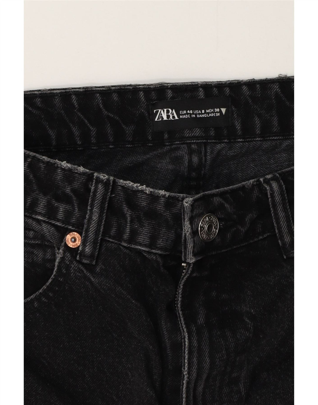 Zara Damen Tapered Jeans EU 40 Medium W30 L27 Schwarz
