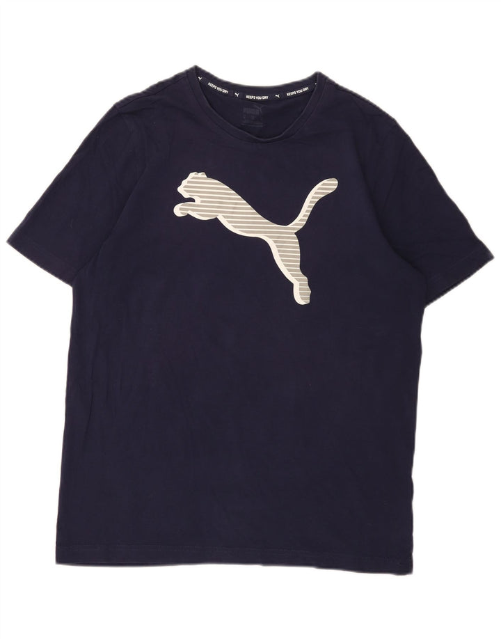 Puma Herren T-Shirt mit Grafik, mittelgroß, Marineblau