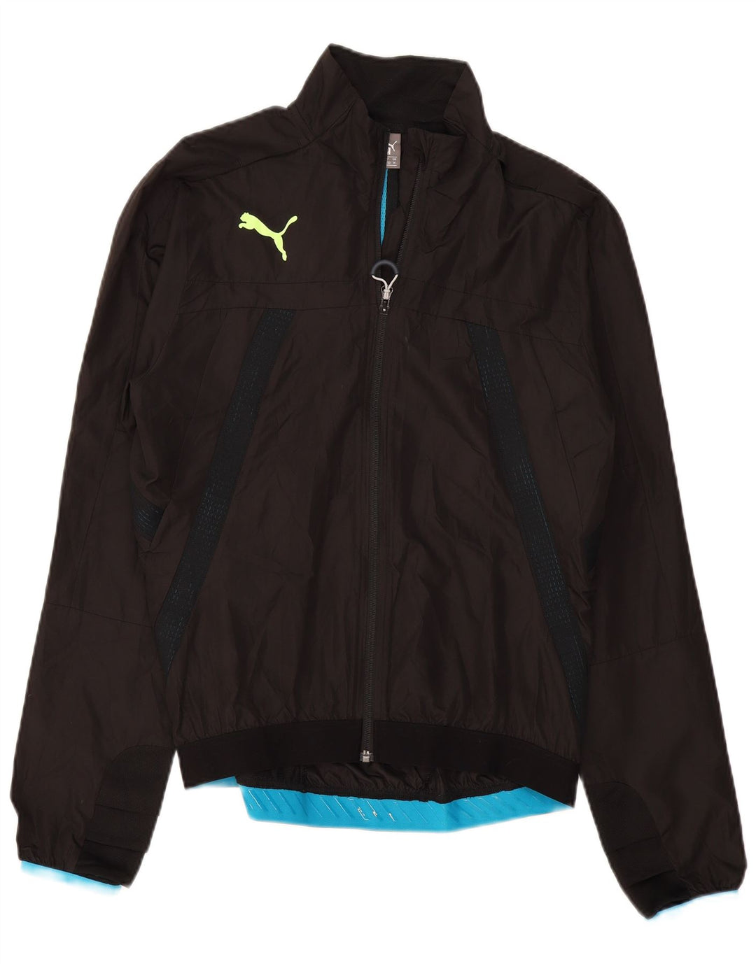PUMA Herren-Trainingsanzug-Top-Jacke, Mittelschwarzes Farbblock-Polyester