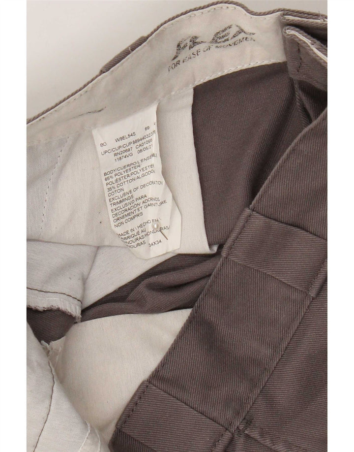 Dickies gerade Chino-Hose für Herren, W34, L34, grau, Polyester