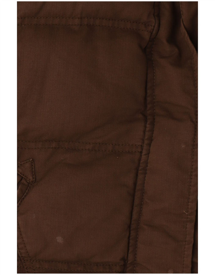 Fat Face Damen Wattierte Weste UK 14 Large Braun Baumwolle