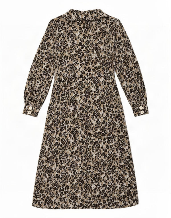 Marks & Spencer Damen Hemdkleid UK 12 Mittelbraun mit Animal-Print