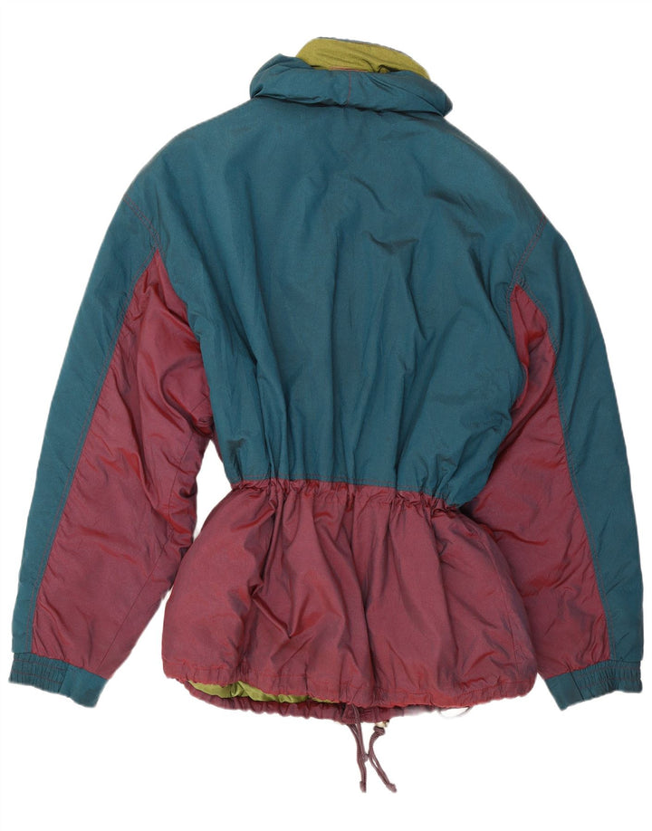 Silvy Herren-Skijacke mit Kapuze, IT 52 XL, blaues Farbblock-Polyester