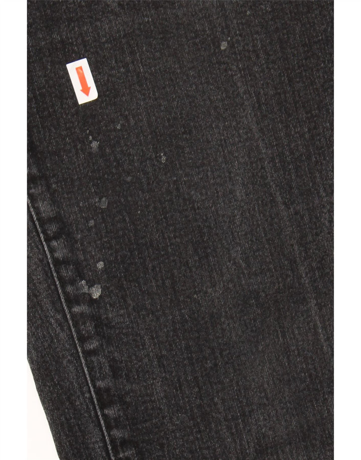 TRUSSARDI Damen Straight Jeans W28 L32 Graue Baumwolle