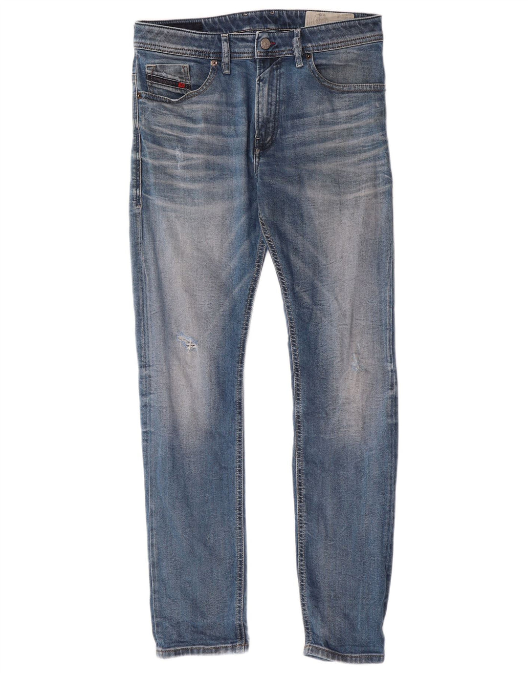 Diesel Herren Thommer Distressed Slim Skinny Jeans W31 L32 Blaue Baumwolle