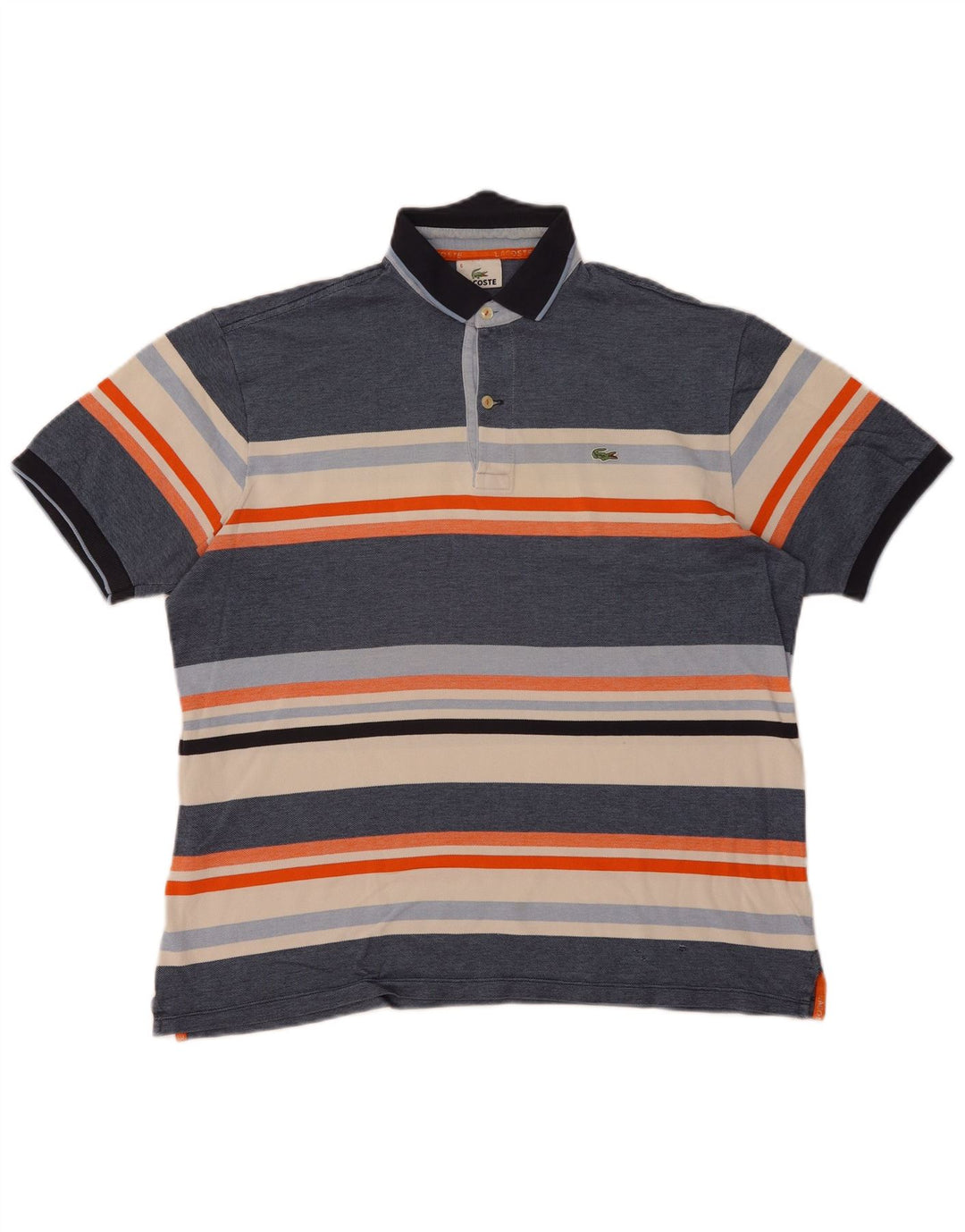 Lacoste Herren-Poloshirt, Größe 6 XL, blauer Farbblock