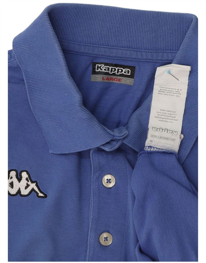 Kappa Herren-Poloshirt, große blaue Baumwolle