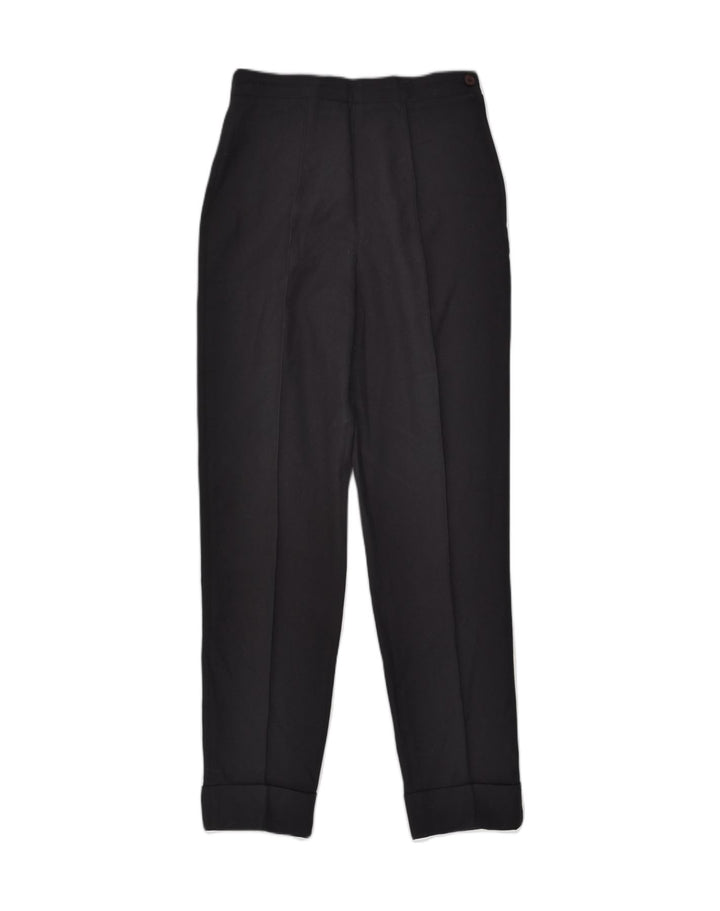 SPORTSTAFF Womens Slim Casual Trousers IT 42 Medium W26 L29 Black | Vintage Sportstaff | Thrift | Second-Hand Sportstaff | Used Clothing | Messina Hembry 
