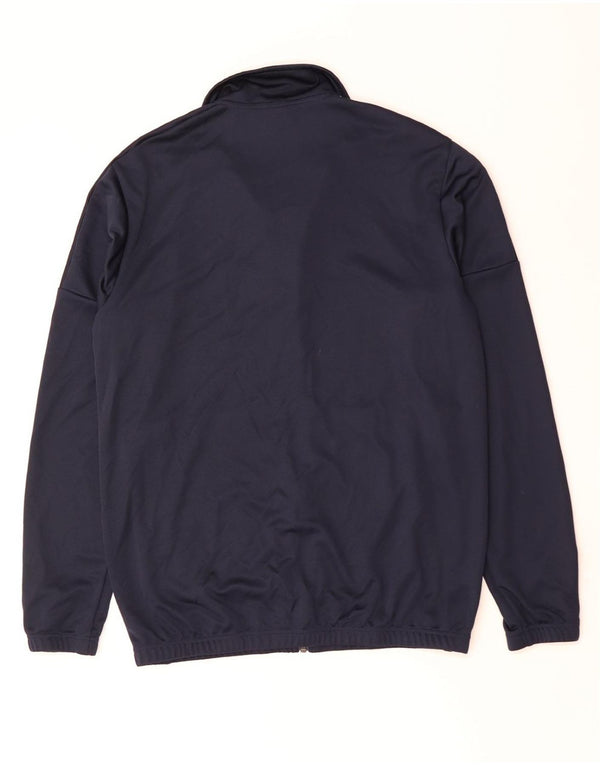 ADIDAS Herren-Trainingsanzug-Oberteil, große Jacke aus marineblauem Polyester