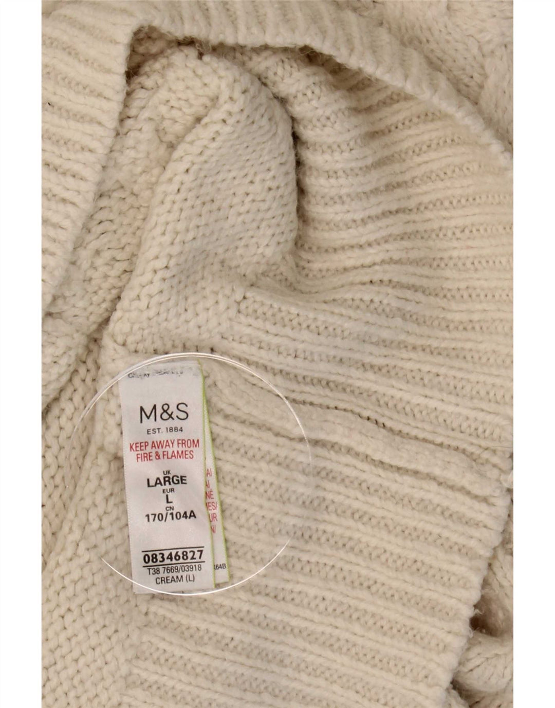 Marks & Spencer Damen-Pullover mit Rollkragen, Gr. 40, Beige, Acryl