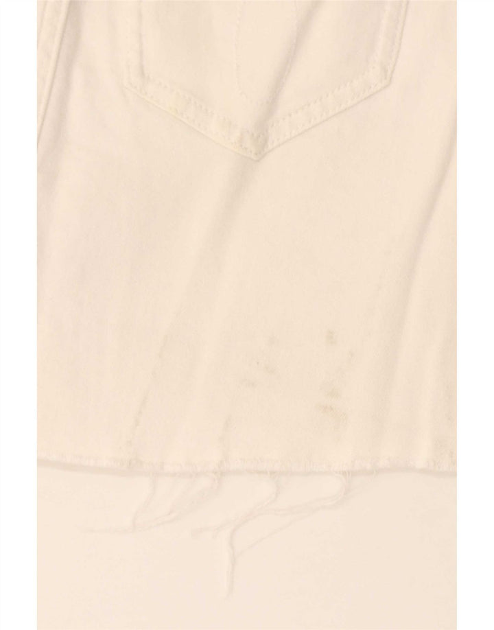 Calvin Klein Jeans Damen Graphic Minirock W26 Small Weiße Baumwolle