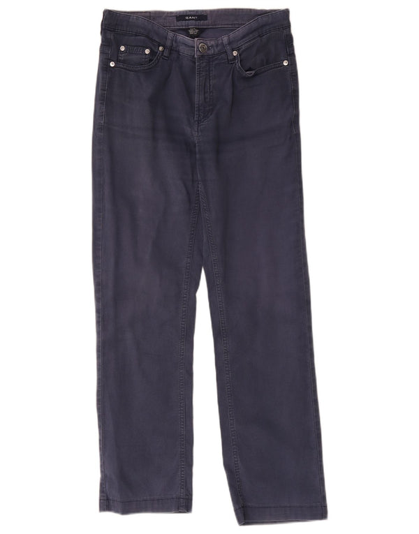 Gant Damen Bootcut Regular Fit Freizeithose W28 L27 Marineblaue Baumwolle