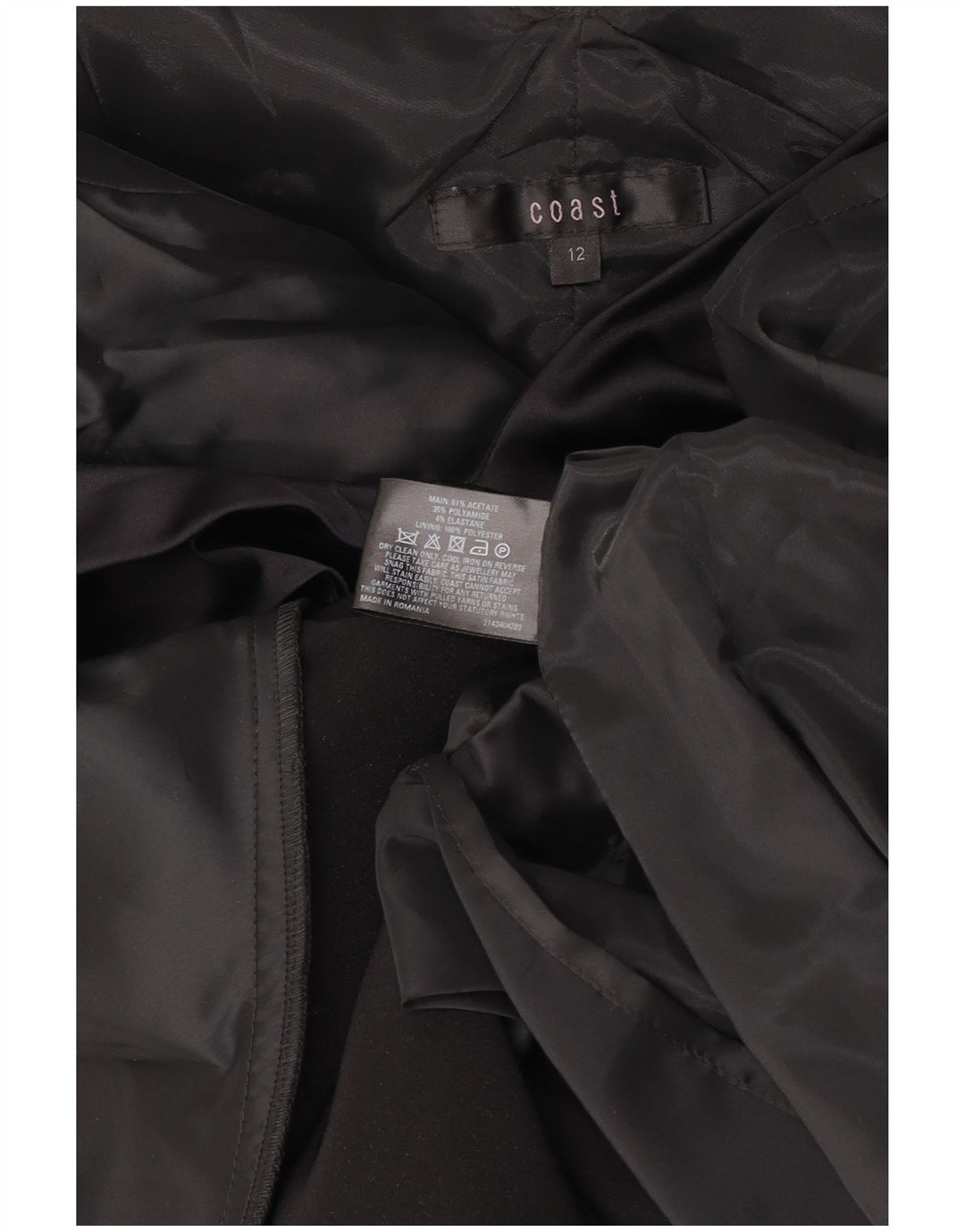 Coast Ärmelloses Etuikleid für Damen, UK 12, Mittelschwarz, Acetat