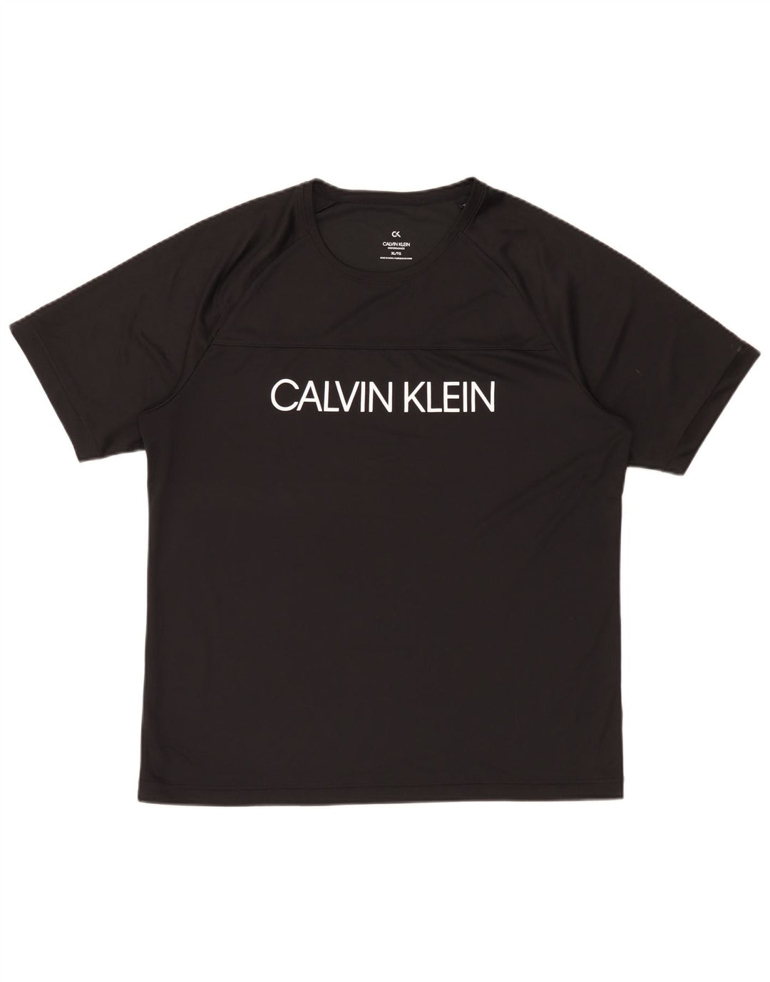 Calvin Klein Herren Performance Graphic T-Shirt Top XL Schwarz Polyester