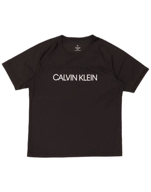 Calvin Klein Herren Performance Graphic T-Shirt Top XL Schwarz Polyester