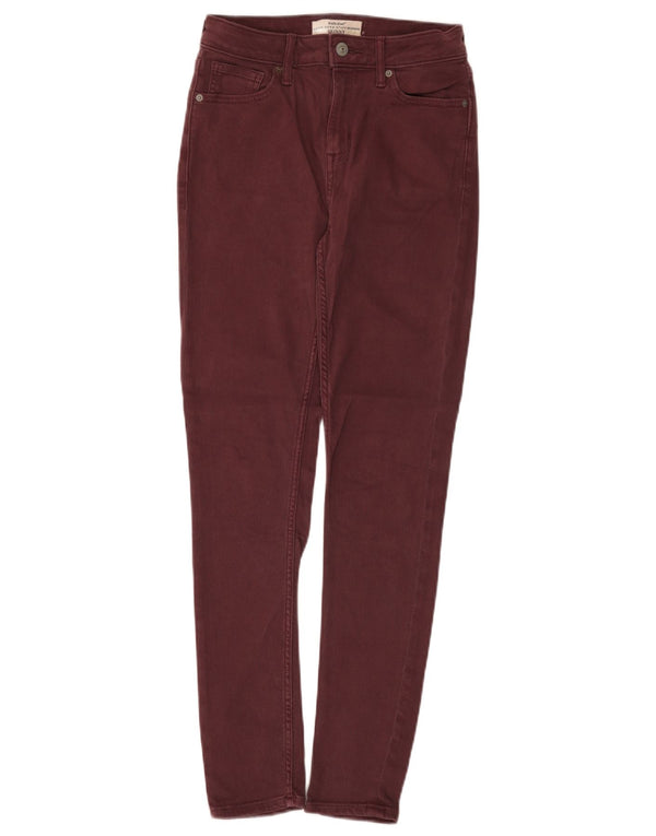 White Stuff Damen Skinny Jeans UK 8 Small W28 L29 Burgund Baumwolle