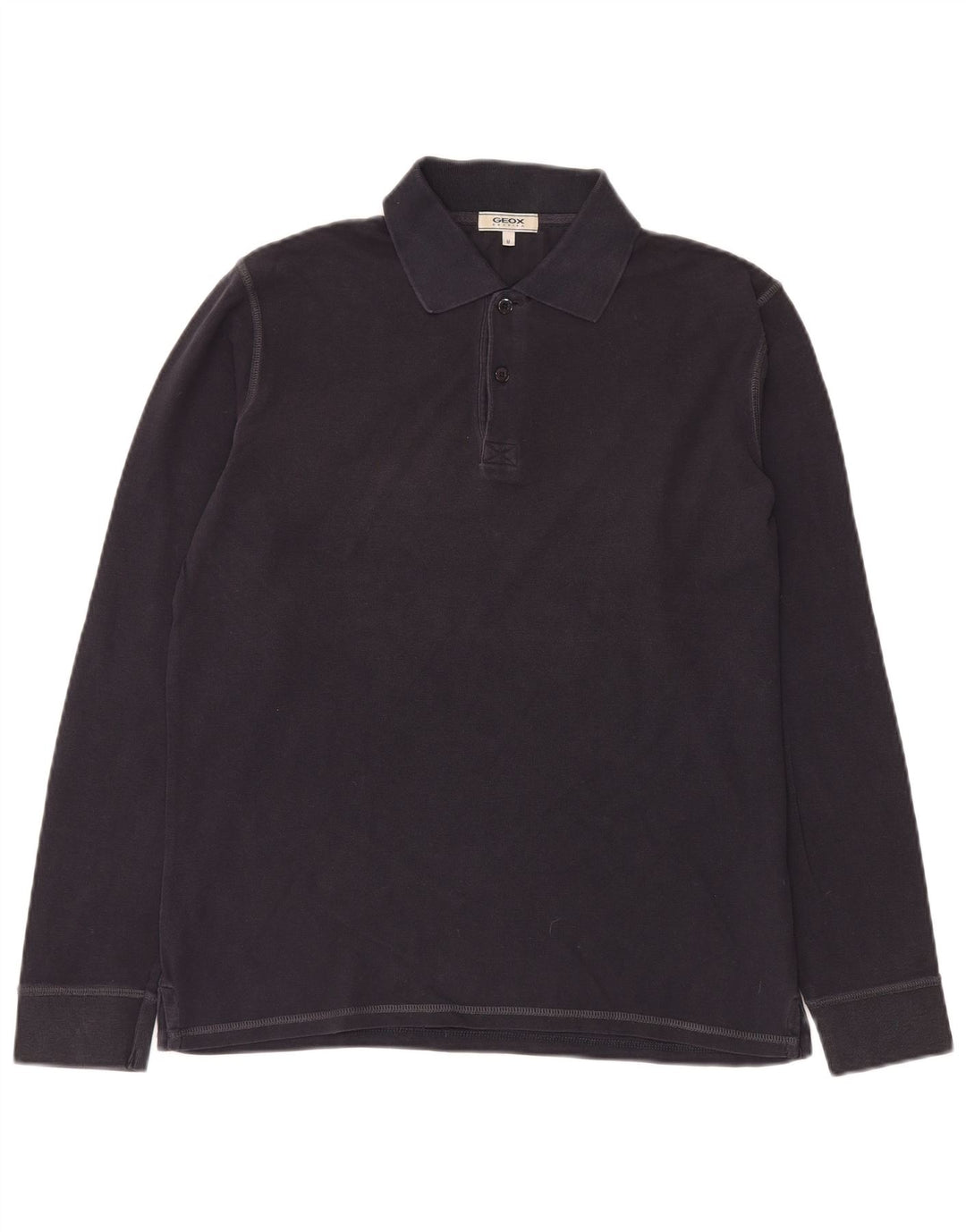 GEOX Herren Respira Langarm-Poloshirt Medium Marineblau