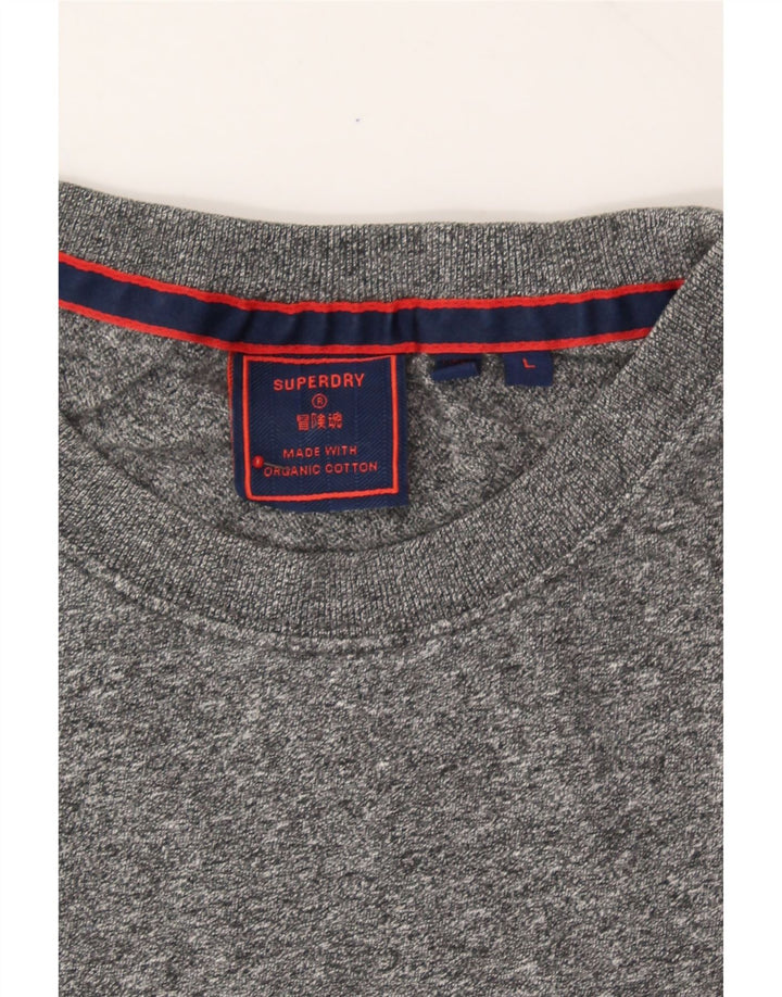 SUPERDRY Mens T-Shirt Top Large Grey Cotton Vintage Superdry and Second-Hand Superdry from Messina Hembry 