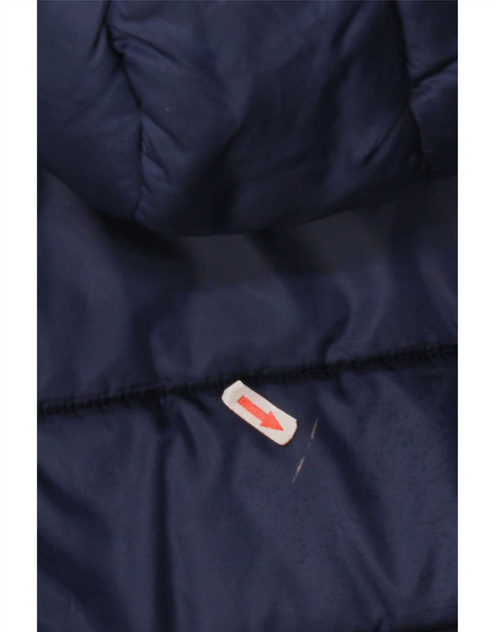 Superdry Wattierte Damenjacke mit Kapuze, UK 10, Größe S, Marineblau, Polyester