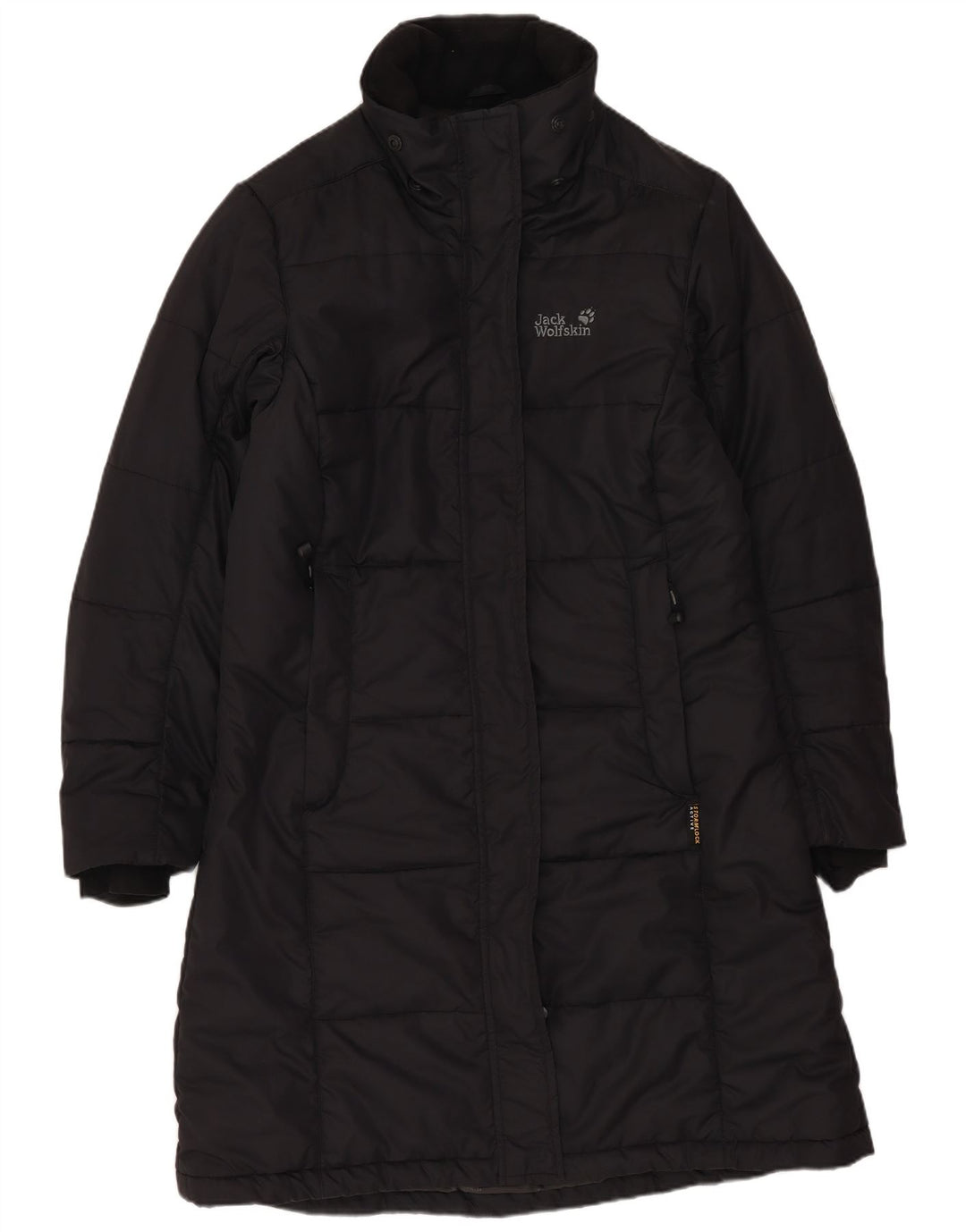 Jack Wolfskin Damen Übergroßer gepolsterter Mantel UK 10 Small Schwarz Polyester