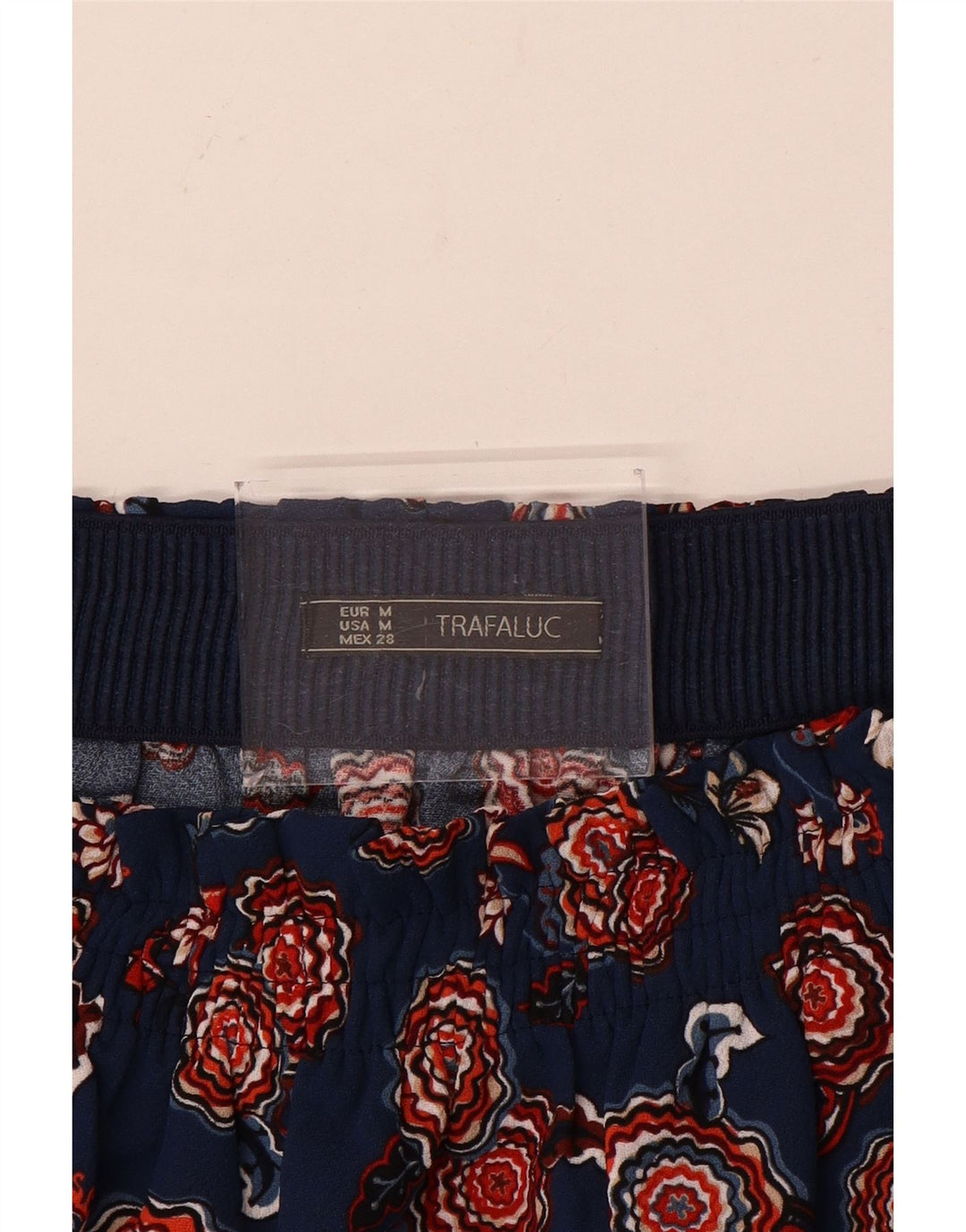 Zara Damen Minirock Medium W28 Marineblau geblümt