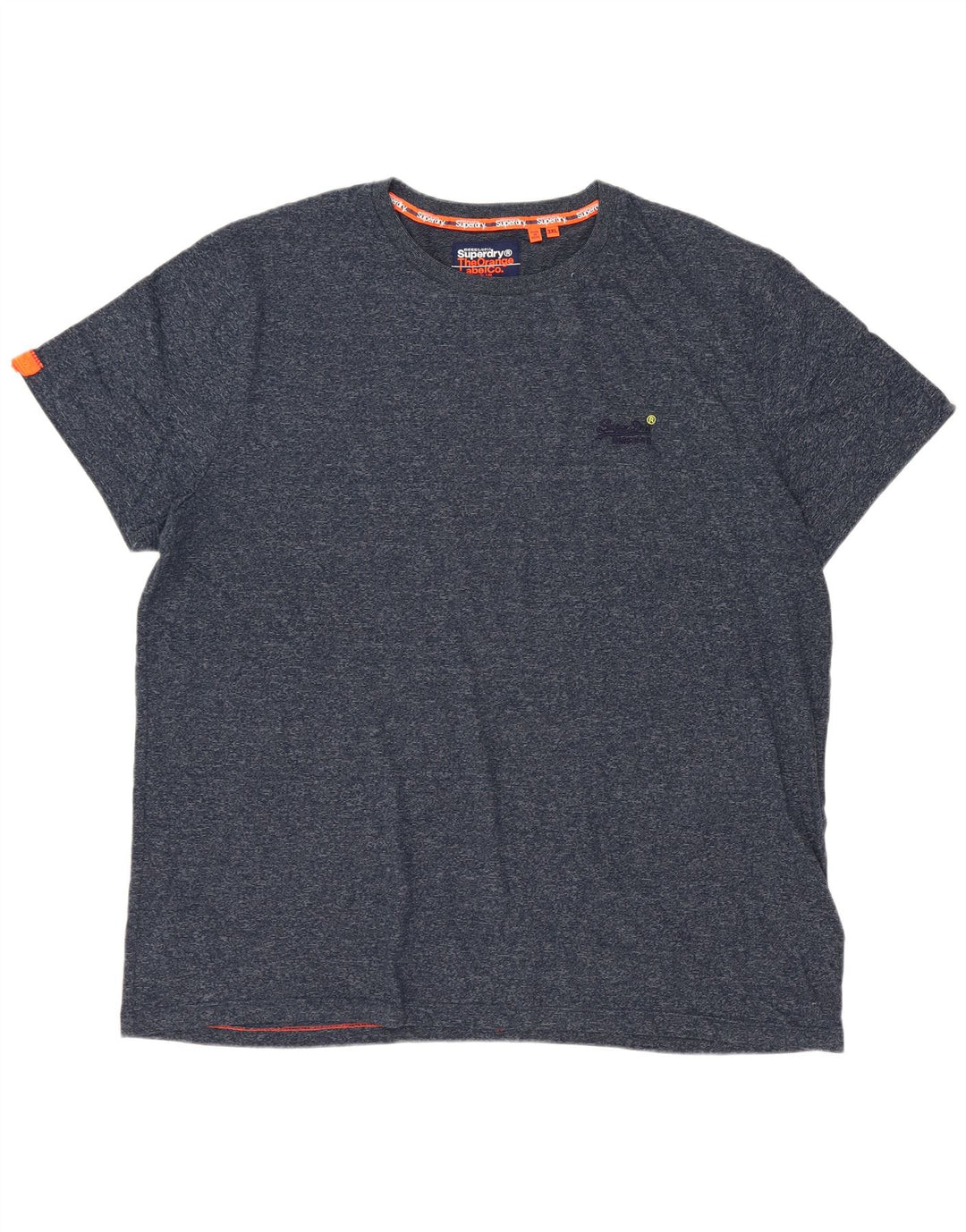 Superdry Herren T-Shirt Top 3XL Marineblau gesprenkelte Baumwolle