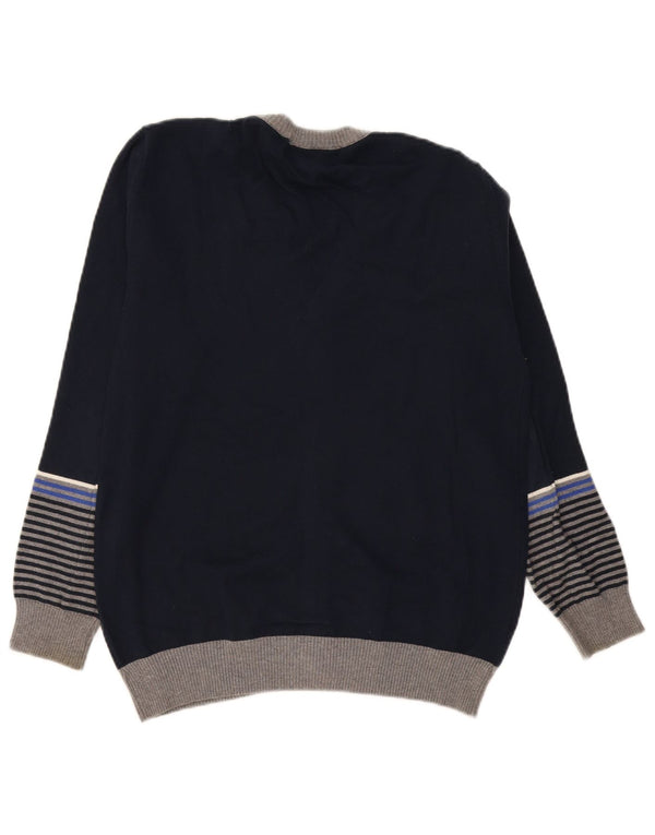 Cesare Paciotti 4US Jungen-Cardigan-Pullover 15-16 Jahre Marineblau gestreift