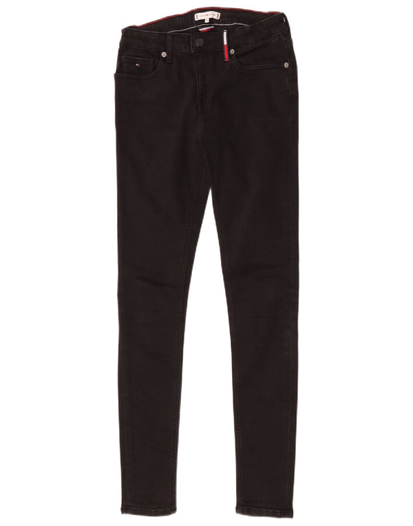 Tommy Hilfiger Slim-Jeans für Jungen, 13–14 Jahre, W28, L30, schwarze Baumwolle