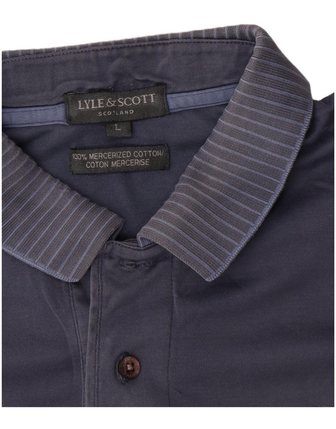 Lyle & Scott Herren-Poloshirt, groß, marineblau, Baumwolle