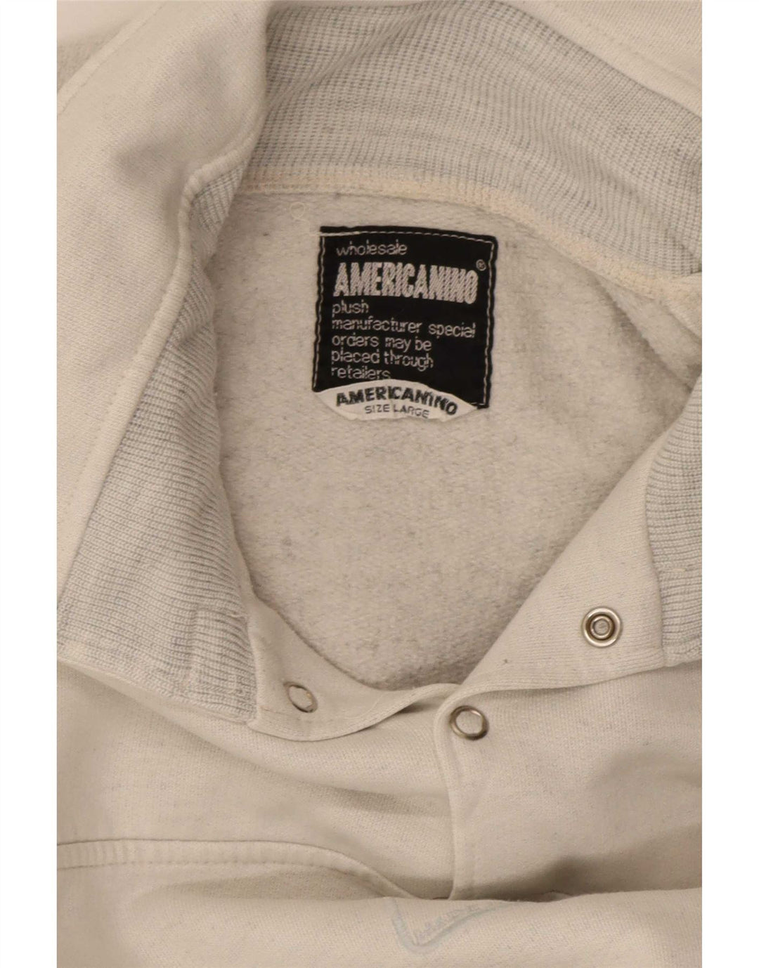 Americanino Herren-Kapuzenpullover mit Knopfkragen, Größe L, Beige