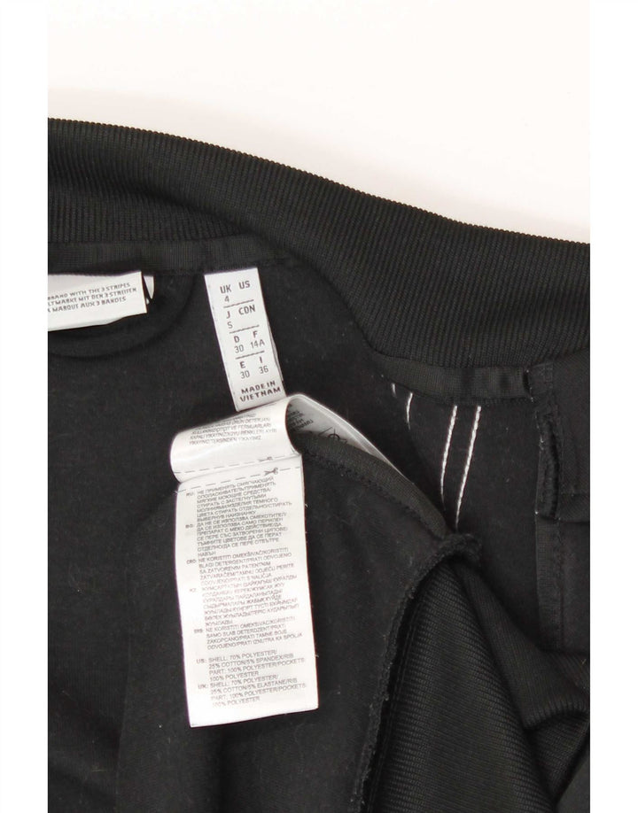 Adidas Damen Trainingsanzug Top Jacke UK 4 XS Schwarz Polyester