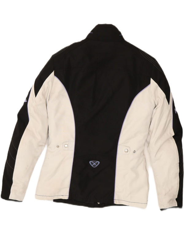 Ixon Womens Nirvana Graphic Racer Jacket UK 10 Small Black Colourblock