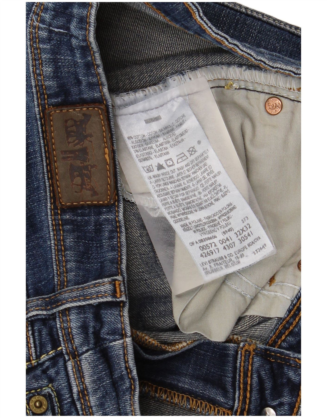 Levi's Damen 572 Bootcut Jeans W32 L32 Blaue Baumwolle
