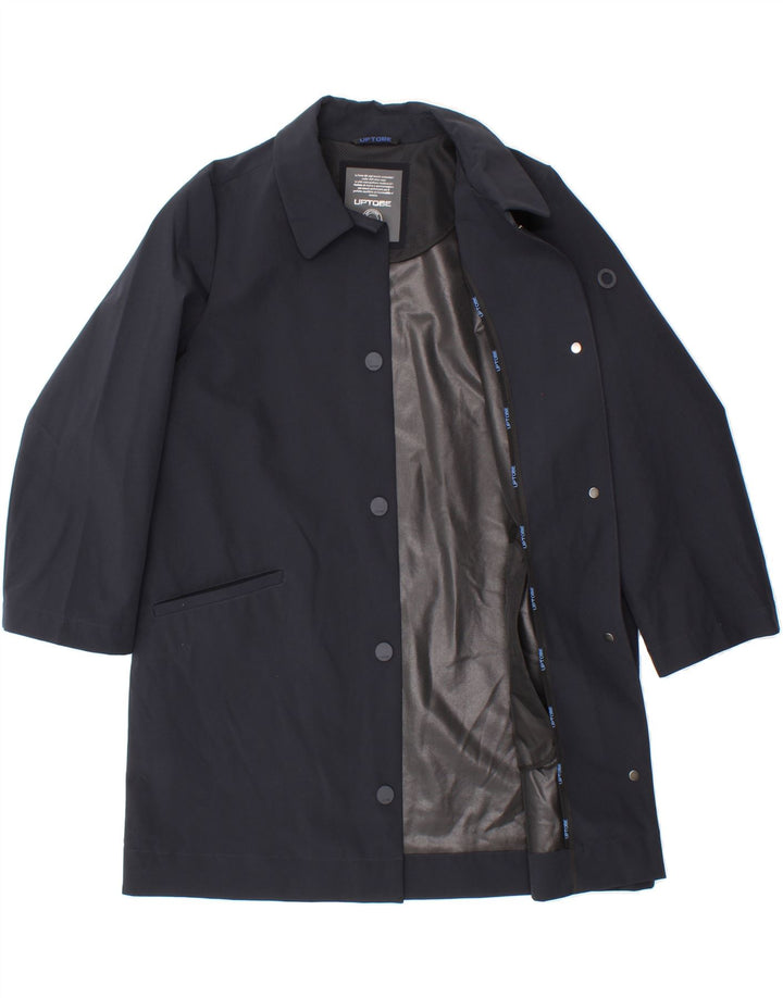 UPTOBE Womens Trench Coat IT 44 Medium Black Polyester Vintage UPTOBE and Second-Hand UPTOBE from Messina Hembry 