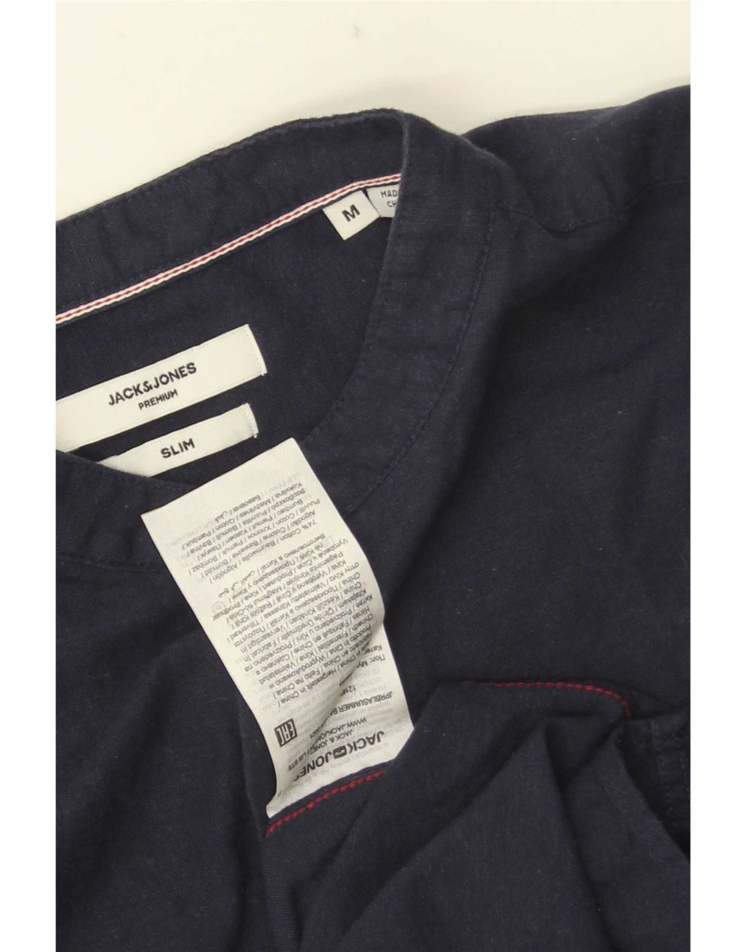 Jack & Jones Slim-Fit-Pulloverhemd für Herren aus mittelblauer Baumwolle