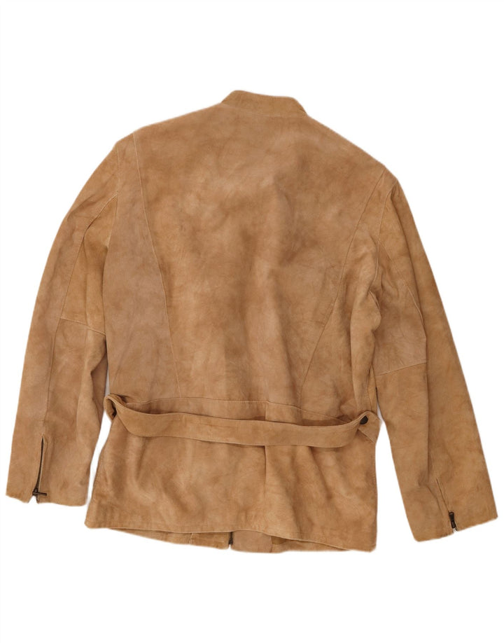 Bellucci Herren Wildlederjacke IT 54 2XL Beige Leder