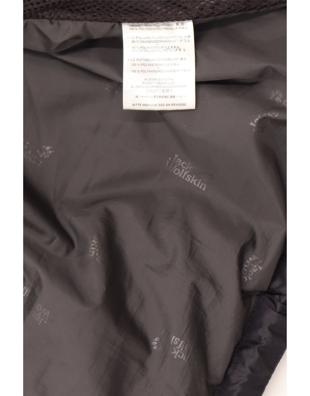 Jack Wolfskin Herren Wattierte Jacke UK 40/42 Large Schwarz Polyester