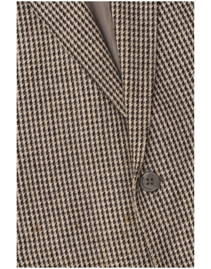 Vintage Herren-Blazer mit 2 Knöpfen, UK 40, große graue Wolle mit Hahnentrittmuster