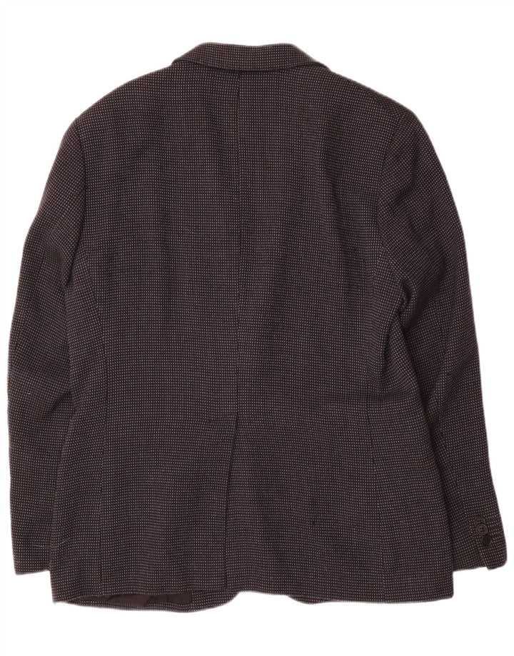 EMPORIO ARMANI Herren 2-Knopf-Blazerjacke IT 54 XL Grau gefleckte Wolle