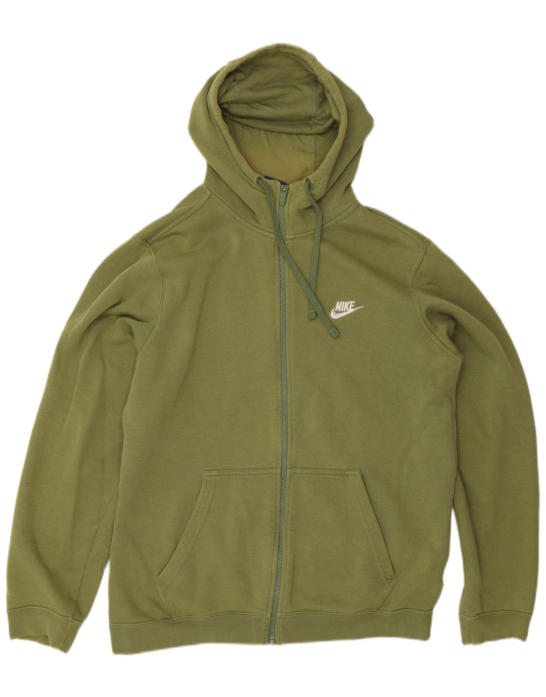 Nike Herren-Kapuzenpullover mit Reißverschluss, mittlere Khaki-Baumwolle