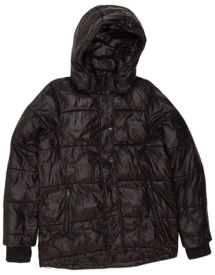 Michael Kors Herren-Jacke mit Kapuze, gepolstert, UK 38, Mittelschwarz, Polyester