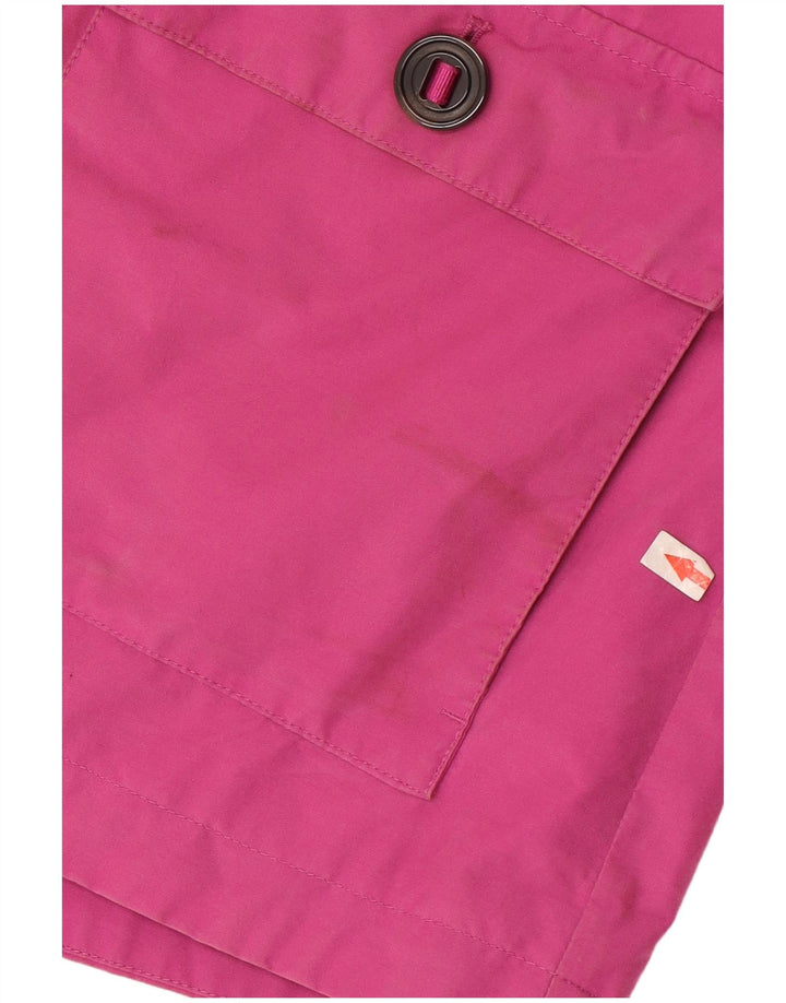 Marks & Spencer Damen-Utility-Jacke mit Kapuze, UK 12, mittelrosa, Baumwolle