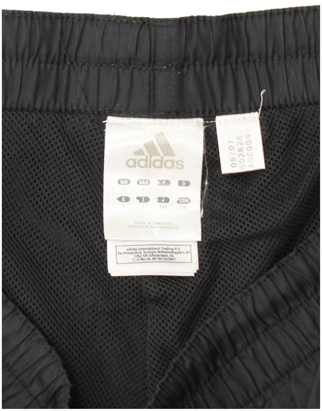 ADIDAS Herren-Trainingshose, Jogginghose, Größe L, Schwarz, Polyester